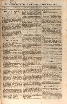 Gazette nationale, ou le moniteur universel (Le moniteur universel) Sonntag 8. April 1798