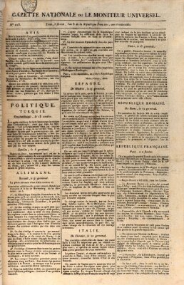 Gazette nationale, ou le moniteur universel (Le moniteur universel) Sonntag 22. April 1798