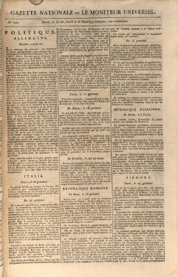 Gazette nationale, ou le moniteur universel (Le moniteur universel) Dienstag 1. Mai 1798