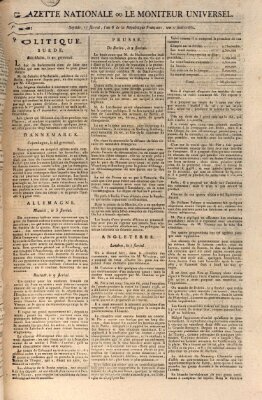 Gazette nationale, ou le moniteur universel (Le moniteur universel) Sonntag 6. Mai 1798