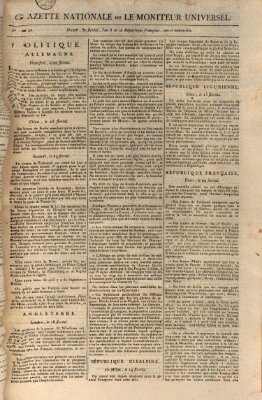 Gazette nationale, ou le moniteur universel (Le moniteur universel) Freitag 18. Mai 1798