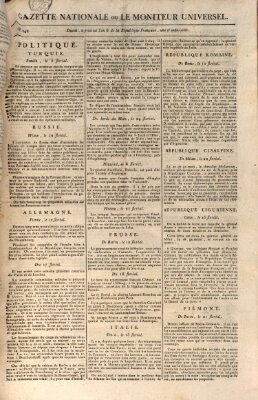 Gazette nationale, ou le moniteur universel (Le moniteur universel) Sonntag 20. Mai 1798