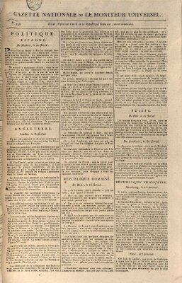 Gazette nationale, ou le moniteur universel (Le moniteur universel) Samstag 26. Mai 1798