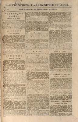 Gazette nationale, ou le moniteur universel (Le moniteur universel) Montag 28. Mai 1798