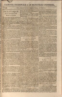 Gazette nationale, ou le moniteur universel (Le moniteur universel) Montag 11. Juni 1798