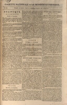 Gazette nationale, ou le moniteur universel (Le moniteur universel) Freitag 29. Juni 1798