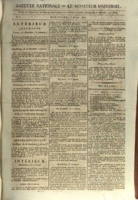 Gazette nationale, ou le moniteur universel (Le moniteur universel) Sonntag 5. Januar 1806