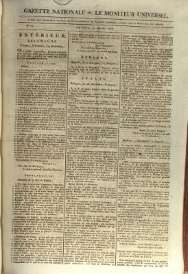 Gazette nationale, ou le moniteur universel (Le moniteur universel) Donnerstag 9. Januar 1806