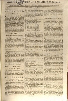 Gazette nationale, ou le moniteur universel (Le moniteur universel) Freitag 10. Januar 1806