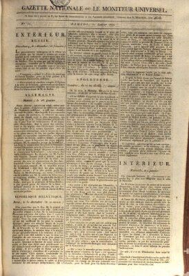 Gazette nationale, ou le moniteur universel (Le moniteur universel) Samstag 11. Januar 1806