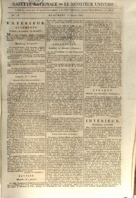 Gazette nationale, ou le moniteur universel (Le moniteur universel) Mittwoch 15. Januar 1806