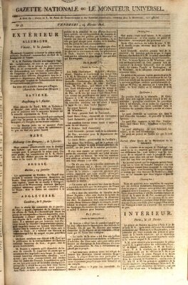 Gazette nationale, ou le moniteur universel (Le moniteur universel) Freitag 14. Februar 1806