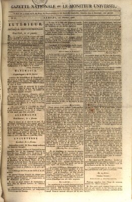 Gazette nationale, ou le moniteur universel (Le moniteur universel) Samstag 22. Februar 1806