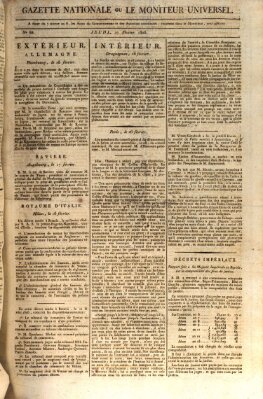 Gazette nationale, ou le moniteur universel (Le moniteur universel) Donnerstag 27. Februar 1806