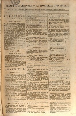 Gazette nationale, ou le moniteur universel (Le moniteur universel) Mittwoch 5. März 1806