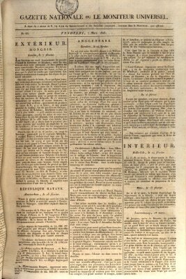 Gazette nationale, ou le moniteur universel (Le moniteur universel) Freitag 7. März 1806