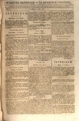 Gazette nationale, ou le moniteur universel (Le moniteur universel) Dienstag 11. März 1806