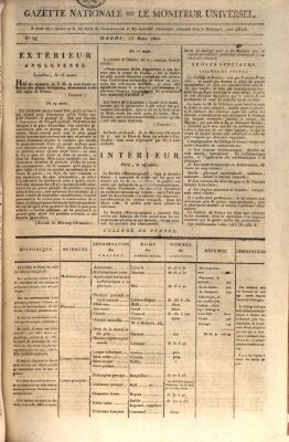 Gazette nationale, ou le moniteur universel (Le moniteur universel) Dienstag 25. März 1806