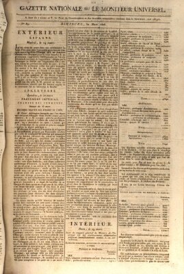 Gazette nationale, ou le moniteur universel (Le moniteur universel) Sonntag 30. März 1806