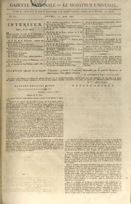 Gazette nationale, ou le moniteur universel (Le moniteur universel) Montag 21. April 1806