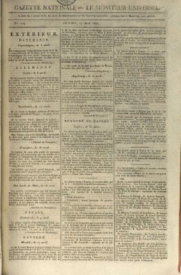 Gazette nationale, ou le moniteur universel (Le moniteur universel) Donnerstag 24. April 1806