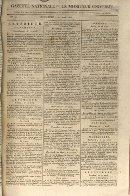 Gazette nationale, ou le moniteur universel (Le moniteur universel) Mittwoch 30. April 1806