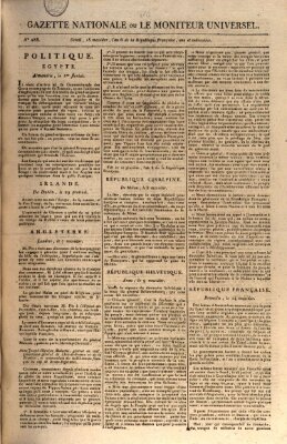 Gazette nationale, ou le moniteur universel (Le moniteur universel) Freitag 6. Juli 1798