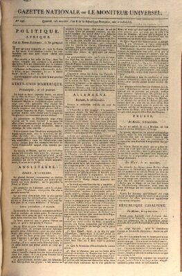 Gazette nationale, ou le moniteur universel (Le moniteur universel) Freitag 13. Juli 1798