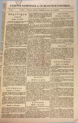 Gazette nationale, ou le moniteur universel (Le moniteur universel) Sunday 29. July 1798