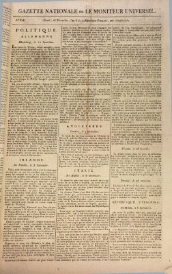 Gazette nationale, ou le moniteur universel (Le moniteur universel) Sonntag 5. August 1798