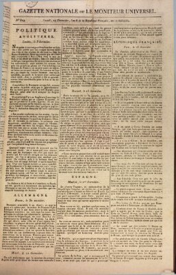 Gazette nationale, ou le moniteur universel (Le moniteur universel) Montag 6. August 1798