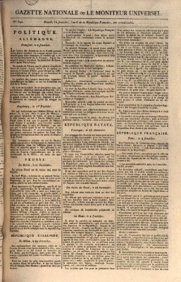 Gazette nationale, ou le moniteur universel (Le moniteur universel) Montag 27. August 1798