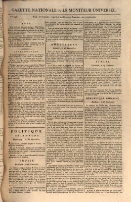 Gazette nationale, ou le moniteur universel (Le moniteur universel) Donnerstag 30. August 1798