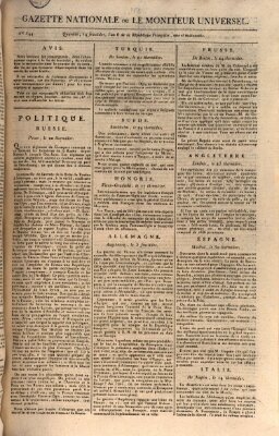 Gazette nationale, ou le moniteur universel (Le moniteur universel) Freitag 31. August 1798