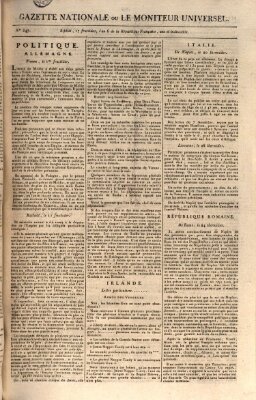 Gazette nationale, ou le moniteur universel (Le moniteur universel) Montag 3. September 1798