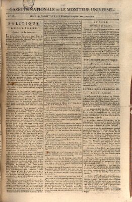 Gazette nationale, ou le moniteur universel (Le moniteur universel) Donnerstag 6. September 1798