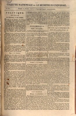 Gazette nationale, ou le moniteur universel (Le moniteur universel) Freitag 7. September 1798