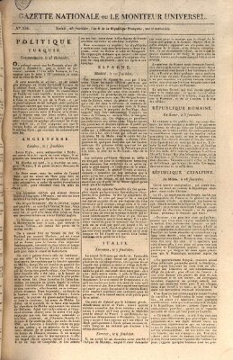 Gazette nationale, ou le moniteur universel (Le moniteur universel) Mittwoch 12. September 1798