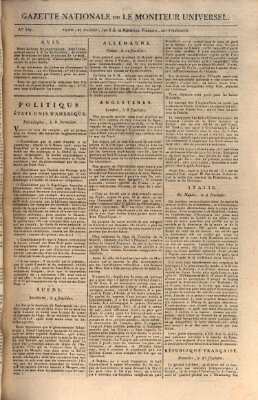 Gazette nationale, ou le moniteur universel (Le moniteur universel) Donnerstag 13. September 1798