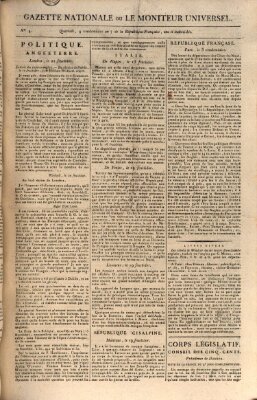 Gazette nationale, ou le moniteur universel (Le moniteur universel) Dienstag 25. September 1798