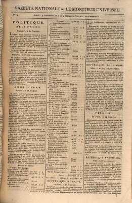 Gazette nationale, ou le moniteur universel (Le moniteur universel) Sonntag 30. September 1798