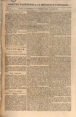 Gazette nationale, ou le moniteur universel (Le moniteur universel) Dienstag 2. Oktober 1798