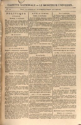 Gazette nationale, ou le moniteur universel (Le moniteur universel) Mittwoch 3. Oktober 1798