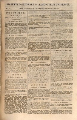 Gazette nationale, ou le moniteur universel (Le moniteur universel) Montag 8. Oktober 1798