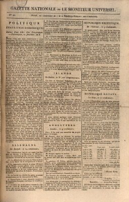 Gazette nationale, ou le moniteur universel (Le moniteur universel) Donnerstag 11. Oktober 1798