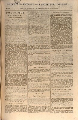 Gazette nationale, ou le moniteur universel (Le moniteur universel) Samstag 20. Oktober 1798