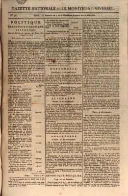 Gazette nationale, ou le moniteur universel (Le moniteur universel) Mittwoch 7. November 1798