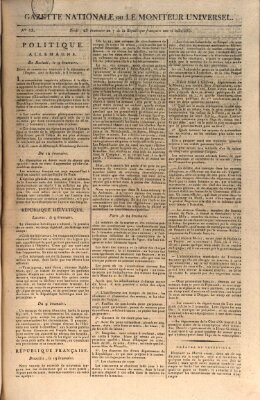 Gazette nationale, ou le moniteur universel (Le moniteur universel) Dienstag 13. November 1798