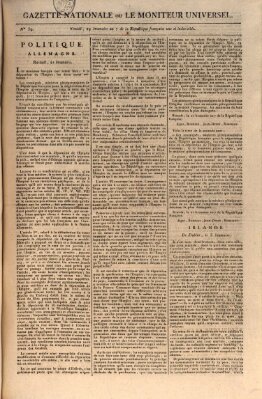 Gazette nationale, ou le moniteur universel (Le moniteur universel) Montag 19. November 1798