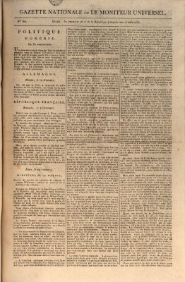 Gazette nationale, ou le moniteur universel (Le moniteur universel) Dienstag 20. November 1798